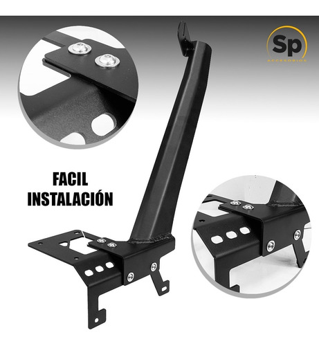 Imagen 7 de 8 de Diadema Bracket Para Barra Led Jeep Jl Wrangler 2019/2021