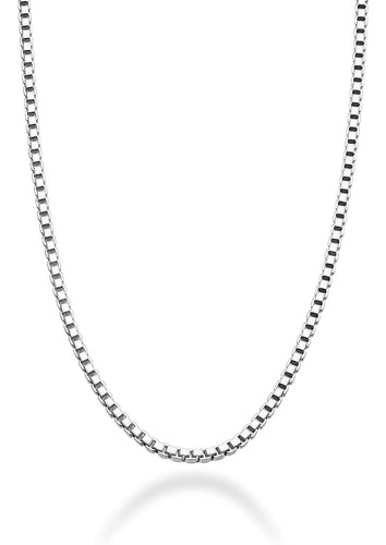 Miabella Solid 925 Sterling Silver Italian 1mm Box Chain Nec