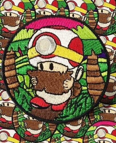 Parche Bordado De Toad En La Selva-mario Bros Adherible