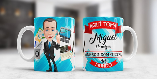 Taza Con Caja Aquí Toma El Mejor Asesor Comercial St