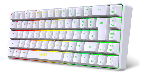 Teclado Mini K68 Hxsj Con Cable Game/office V200 Rgb Streame