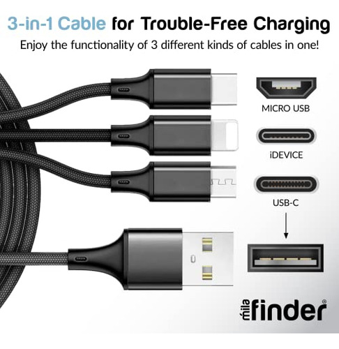 Cable De Carga Usb 3 En 1 - Cable De Carga Usb Múltiple De 1