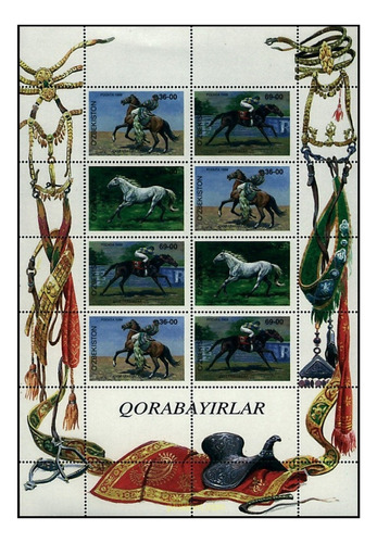 Fauna - Caballos - Uzbekistán 1999 - Hojita Mint - Sc 181