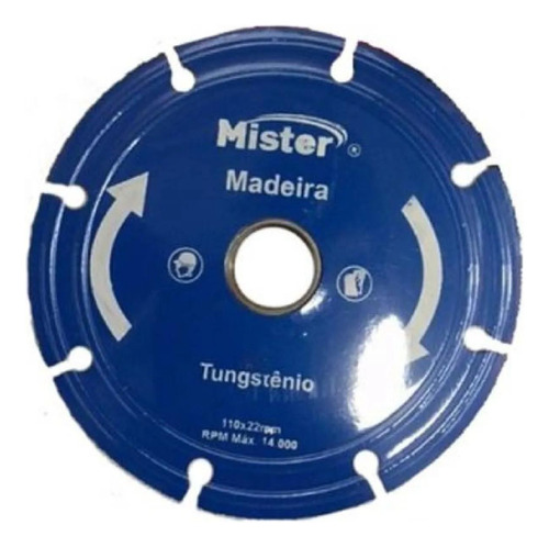 Disco De Serra Tungstenio Para Madeira 110mm Mister