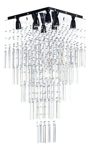 Lámpara Colgante de Cristal Cortado Gamalux Williams Krystal Roma de 8 Luces GU10 Cromado