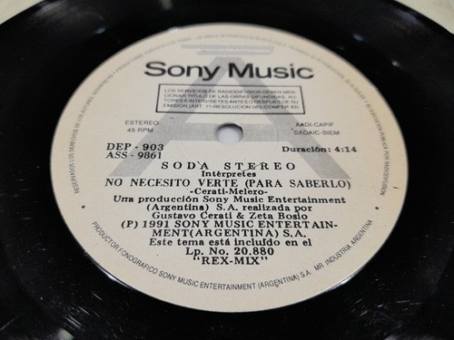 Simple -soda Stereo - No Necesito Verte (para Saberlo) -1991