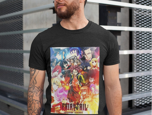 Polera Unisex Fairy Tail Anime Natsy Otaku Estampado Algodon