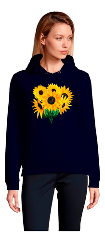 Polerón Dama/unisex Estampado Diseño Ramo Girasol Exclusivos