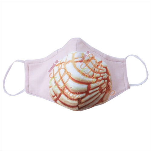 Cubrebocas Tela Polar Pan Concha Lavable Polipropileno