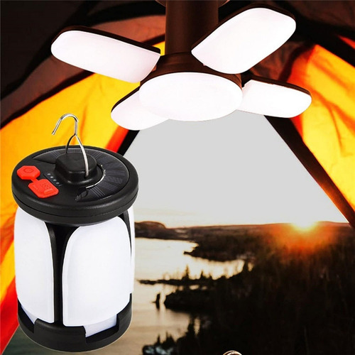 Portatil Recargable Emergencia Luces Led Lámpara Carga Solar