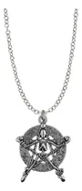 Comprar Collar Pentagrama Dije Baphomet Satán Cabra Cadena Acero Plateado Baphomet Grande 2