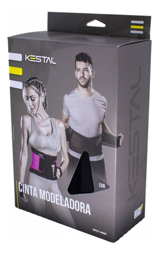 Cinta Modeladora Ksn062 Unissex Preta Kestal