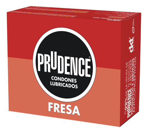 36 Condones Prudence Lubricados Con Sabor Y Aroma A Fresa