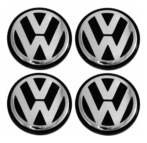 Jg 4 Calotinha Emblema Miolo Centro Roda Vw Gol G5 Zunky 