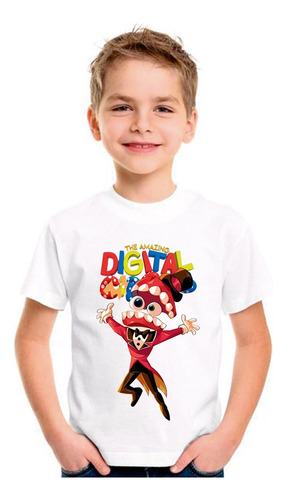 Playera Digital Circus Ponmi Y Jax Para Niños Talla Unisex