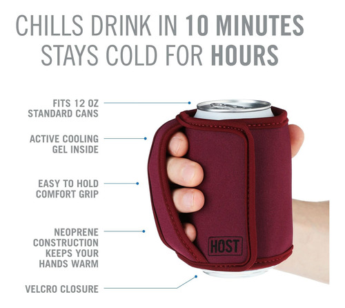 Host Insta-chill Enfriador Lata Flexible Congelable Gel