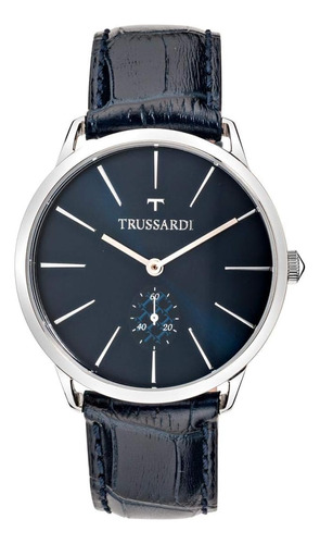 Trussardi Reloj Azul De Cuarzo Analógico Con Pantalla Analóg