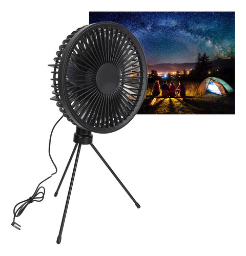Ventilador Solar Portátil Para Acampar Ip67, Impermeable, Co