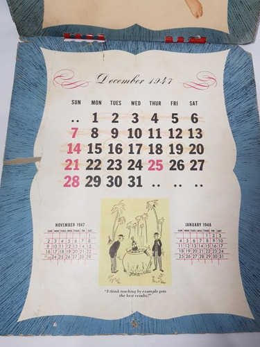 Imagen 9 de 9 de Antiguo Almanaque Pin Up 1947 Varca C/ Detalle Mag 57552