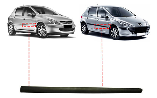 Moldura Puerta Delantera Peugeot 307 2007 2008 2009 Derecha