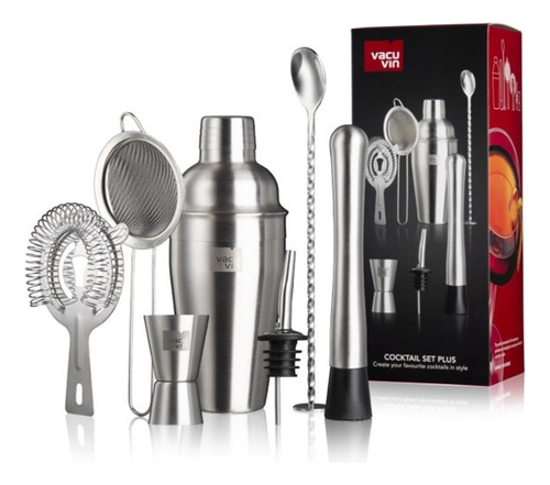 Set Cocteleria Vacuvin Profesional Vacuvin 7 Piezas Acero