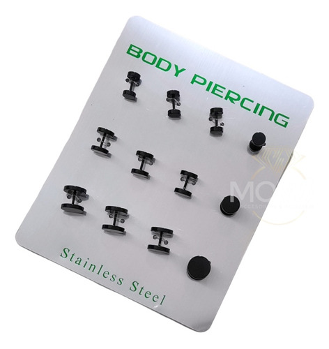 Aros Piercing Falso Expansor Acero X12 Diferentes Medidas