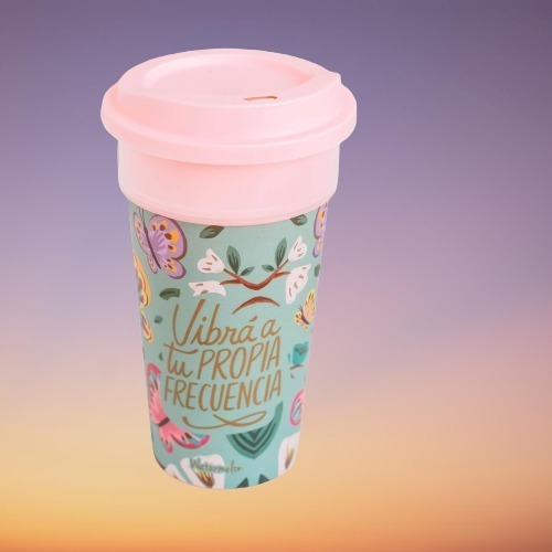 Imagen 4 de 5 de Vaso Mug Fun Termico Doble Capa Con Tapa Tipo Starbucks Dise