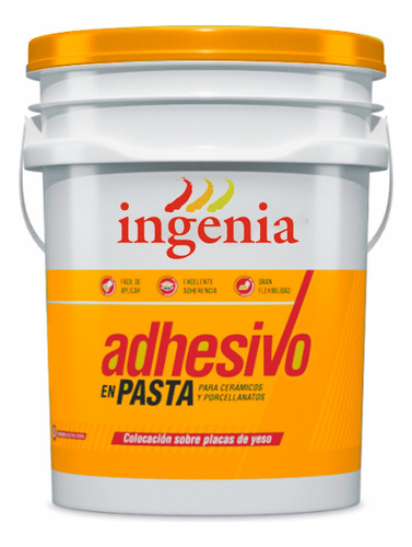 Adhesivo En Pasta Ingenia Cerámicos Y Porcelanatos 25kg