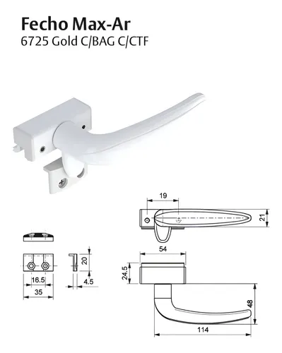 Fecho Alavanca Maxim Ar Linha Gold Udinese 6725d Fec1121d