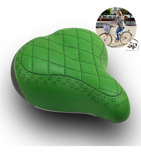 Asiento Para Bicicleta Verde De Dama Vazher