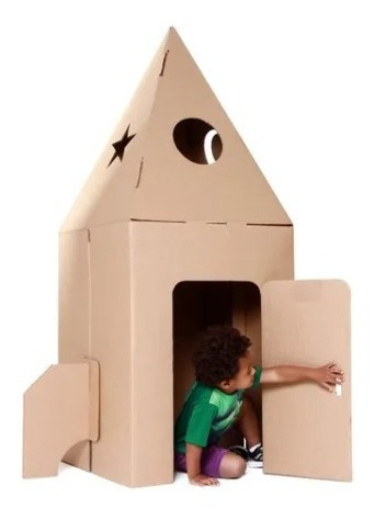 Foguete De Papelão Projeto/ Molde Imprima E Monte Frt Grátis