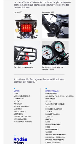 Motomel Victory 150 Cc Nuevo Modelo Motovega