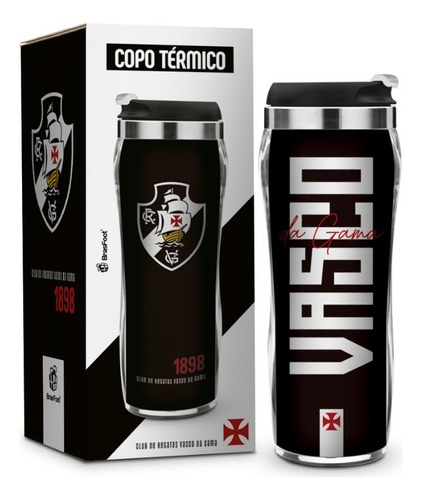 Copo Térmico Inox Com Tampa 350ml Vasco Da Gama Oficial