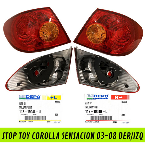 Stop Toyota Corolla Sensacion  03-08 Derecho