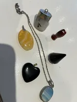 Comprar Lote De 6 Colgantes En Piedras Diversas Ónix, Ágata Cuarzos