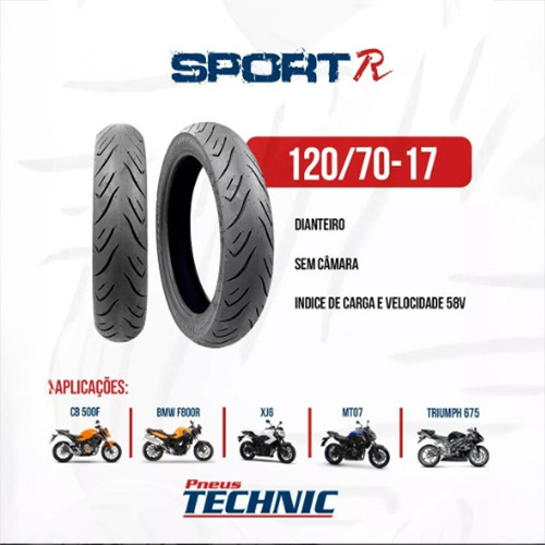 Par Technic 180/55-17 Tras 120/70-17 Diant Bandit Hornet Fz6