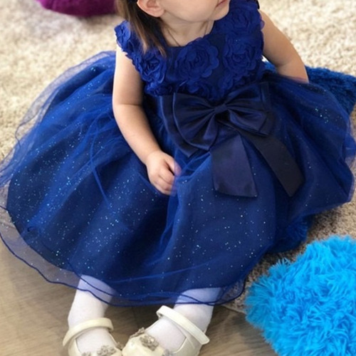 Vestido De Fiesta Con Tutú Y Moño Para Bebas/niñas Pequeñas