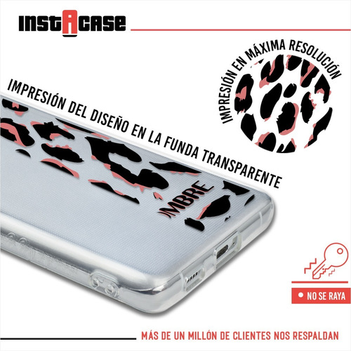 Funda Para Vivo Animal Print Leopardo Personalizada Nombre