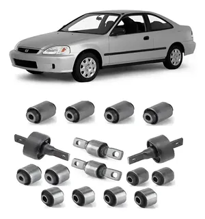 Jogo Bucha Suspensão Traseiro Honda Civic 1995 1996 1997