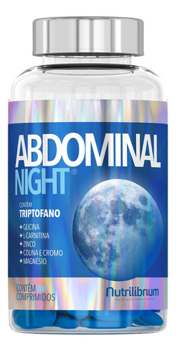 Abdominal Night Com Triptofano Colina L-carnitina Cromo 60cp Sabor Sem Sabor