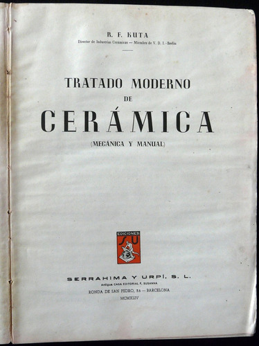 Tratado Moderno De Cerámica. 48n 036