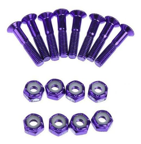 2 X 8 Pcs De Tornillos Con Tuercas Suministros De Púrpura