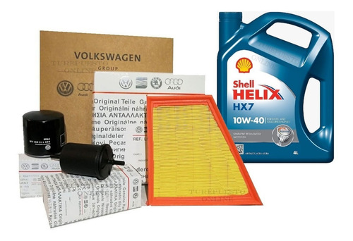 Kit Filtros / Aceite Original Helix 10w40 Vw Saveiro 1.6 10/