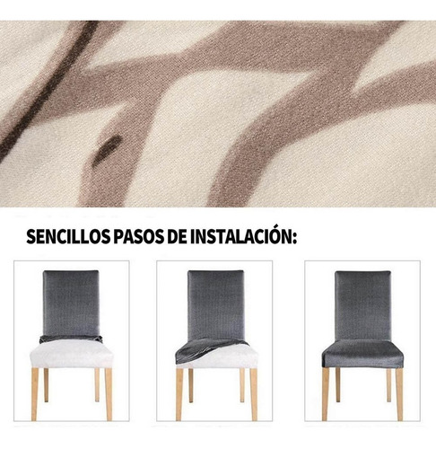 Kit Protector 4 Fundas Sillas Altas Comedor Elastica Oficina