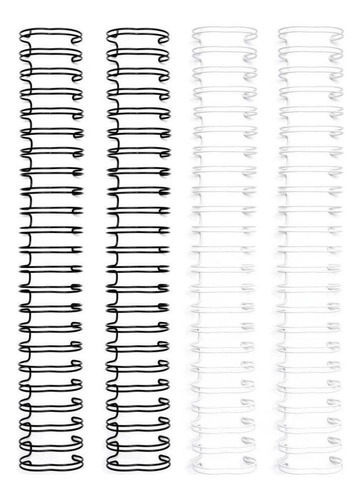 Cinch Paquete 4 Arillos Blanco Y Negro Engargolar Espirales