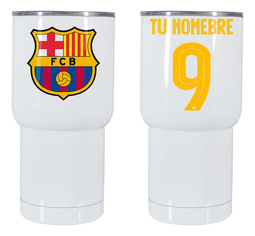 Termo Doble Capa Futbol Barcelona 20oz