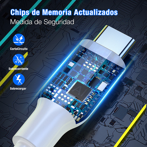 Cable Tipo C 2 Metros 2.1a Carga Rápida Y Datos 1hora Cab246