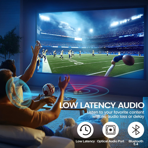 Proyector Láser 4k Tiro Ultra Corto 1100 Ld Wifi Y Bluetooth Negro