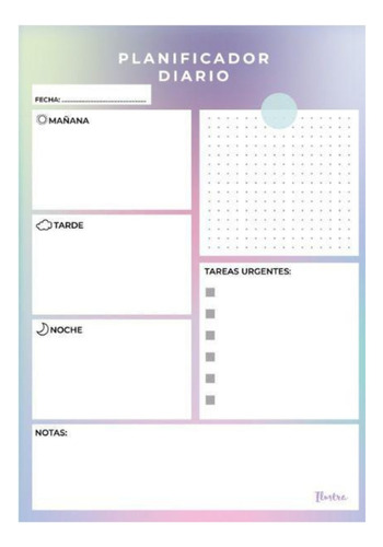 Block Planificador Diario A5 15x21cm - Planner Ilustra Lila