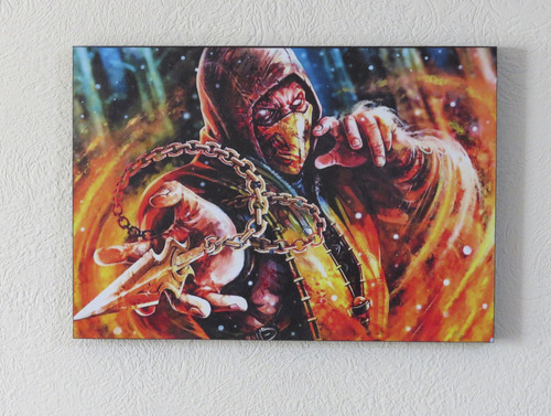 Cuadro Decorativo Scorpion, Mortal Kombat, 40 X 28cm